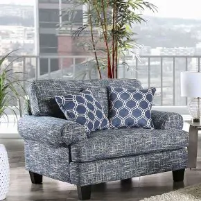 Furniture of America SM8010-CH Pierpont - Chair - Blue