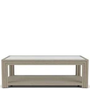 Riverside Furniture 91903 Wilde - Rectangular Glass Top Coffee Table - Light Brown