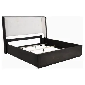 Coaster Fine Furniture 222491KE Leandro - 55" Eastern King Wingback Bed - Burnished Black