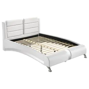 CoasterEssence 300345KW Jeremaine - Upholstered California King Sleigh Bed - White