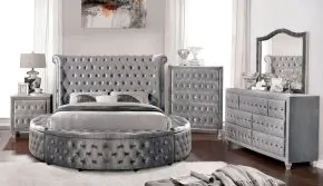 Furniture of America CM7178GY-EK-BED Sansom - Eastern King Bed - Gray
