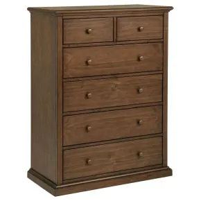 Coaster Fine Furniture 460595WAL Sumerlin - 6-Drawer Bedroom Chest Of Drawers - Medium Brown