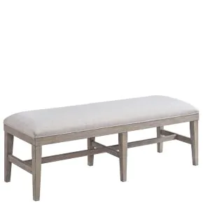 Riverside Furniture 79255 Bennett - Upholstered Dining Bench - Frosted Gray