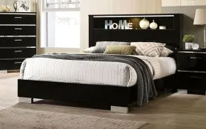 Furniture of America FOA7039EK-BED Carlie - Eastern King Bed - Black