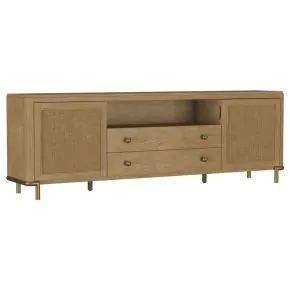 Coaster Fine Furniture 720253 Arini - Rattan Cane 2-Door TV Stand Media Console - Sand Wash