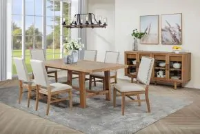 Coaster Fine Furniture 108540-S7 Middleton - 7 Piece Extension Leaf Dining Set - Brown And Beige