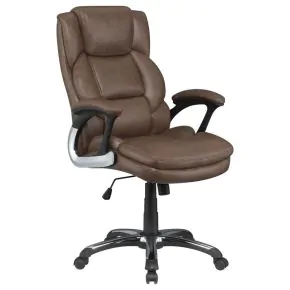 CoasterEssence 881184 Nerris - Upholstered Adjustable Home Office Desk Chair - Brown