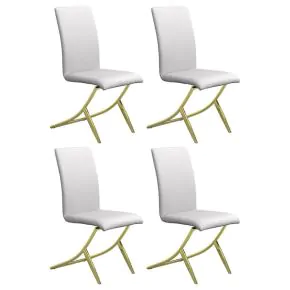 CoasterEssence 105171 Carmelia - Upholstered Dining Side Chairs (Set of 4) - White