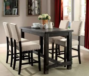 Furniture of America CM3324BK-PT-VN Sania - Counter Height Table - Antique Black