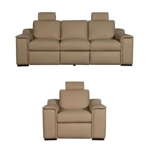 Liberty Furniture 6006FN-UPH-SOREC Liberty Furniture 6006FN-UPH-SOREC Armon - Sofa & Recliner - Oslo Fawn