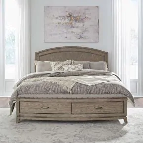 Liberty Furniture 805-BR-CPBS Liberty Furniture 805-BR-CPBS Avalon - California King Panel Storage Bed - Burnished Beige