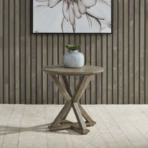 Liberty Furniture 172-OT1021 Parkland Falls - Round End Table - Weathered Taupe