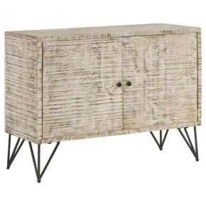 CoasterEssence 959652 Eileen - 2 Door Wood Storage Accent Cabinet - White Washed