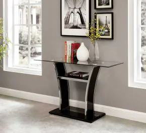 Furniture of America CM4372BK-S-PK Staten - Sofa Table - Glossy Black