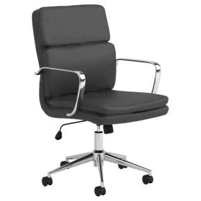 CoasterEssence 801765 Ximena - Upholstered Adjustable Mid Back Office Chair - Black