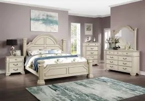 Furniture of America FOA7144WH-Q-BED Pamphilos - Queen Bed - Antique White