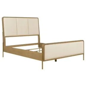 Coaster Fine Furniture 224301KECRM Arini - Eastern King Panel Bed - Cream And Sand Wash