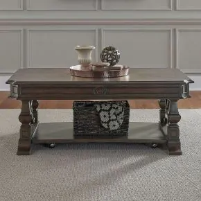 Liberty Furniture 765-OT1010 Provence Park - Cocktail Table - Chateau Brown