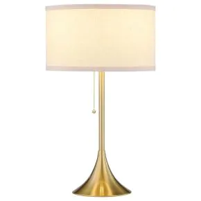 Coaster Fine Furniture 920241 Elmira - Drum Shade Metal Table Lamp - Gold