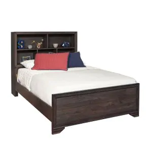 Samuel Lawrence Furniture S462-YBR-K15 Granite Falls - Full Bed with Bookcase Headboard and Trundle - Espresso Brown