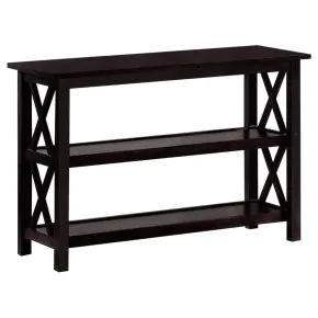CoasterEssence 5910 Rachelle - 2-Shelf Wood Entryway Console Table - Deep Merlot