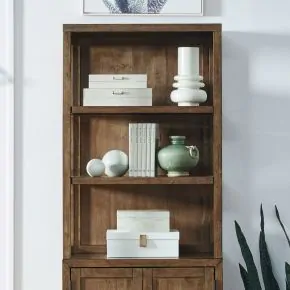 Liberty Furniture 936-HO135 Shaker Lakes - Bookcase Hutch - Harvest Brown