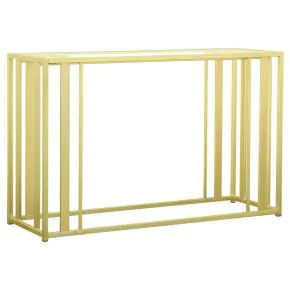 CoasterEssence 723609 Adri - Glass Top Entryway Sofa Console Table - Matte Brass