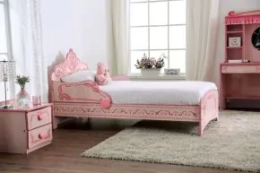 Furniture of America CM7632-BED Julianna - Twin Bed - Pink
