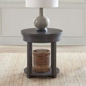 Liberty Furniture 811-OT1020 Weston - Round End Table - Peppercorn