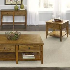 Liberty Furniture 110-OT-3PCS Liberty Furniture 110-OT-3PCS Lake House - 3 Piece Table Set (1 Cocktail 2 End Tables) - Oak