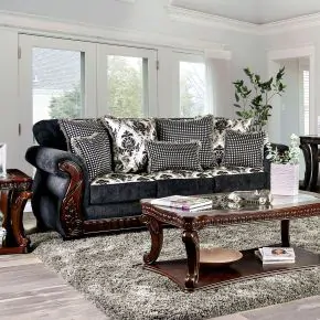 Furniture of America SM6218-SF Whitland - Sofa - Dark Gray