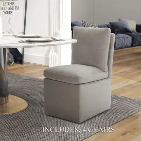 Liberty Furniture 733-ADCH-TR4PK Liberty Furniture 733-ADCH-TR4PK Accent Dining - Accent Dining Chairs With Casters (Set of 4) - Gray
