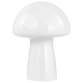 Coaster Fine Furniture 920249 Kanaby - Mushroom Shaped Glass Bedside Table Lamp - White