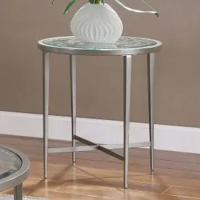 Furniture of America FOA4743E Freja - End Table - Silver
