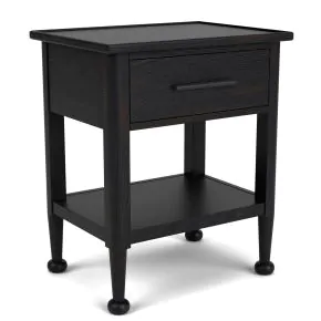 Riverside Furniture 61768 Riverside Furniture 61768 Calhoun - 1-Drawer Nightstand - Ebony Whiskey Oak