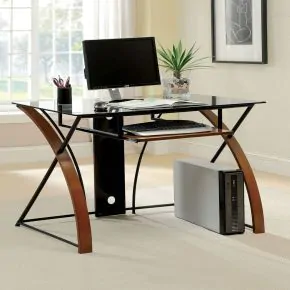 Furniture of America CM-DK6216 Baden - Computer Desk - Oak / Black