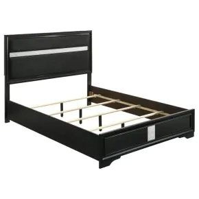 Coaster Fine Furniture 206360KE Miranda - Upholstered Eastern King Panel Bed - Black