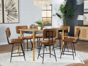 Coaster Fine Furniture 110578-S7C Partridge - 7 Piece Counter Dining Set - Sheesham And Camel