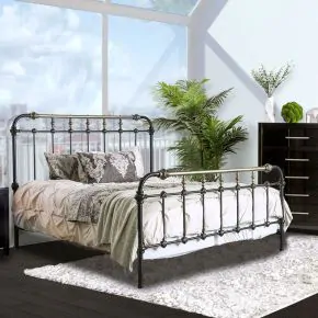 Furniture of America CM7733F Riana - Metal Full Bed - Antique Black