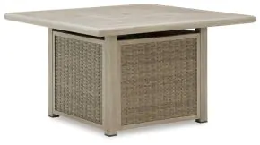Ashley Furniture PCP690-772 Cliff Trails - Square Fire Pit Table - Beige
