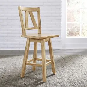 Liberty Furniture 62N-B250324 Liberty Furniture 62N-B250324 Lindsey Farm - Counter Height Swivel Chair - Natural