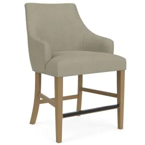 Riverside Furniture 92606 Riverside Furniture 92606 Mix-N-Match Chairs - Swoop Arm Upholstered Stool (Set of 2) - Gray