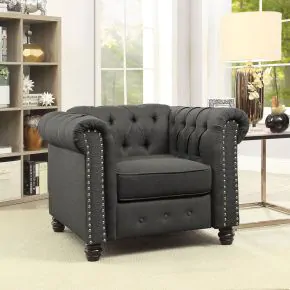 Furniture of America CM6342GY-CH-PK Winifred - Chair - Gray