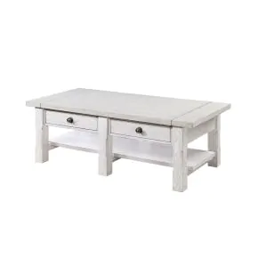 New Classic T3883-10 Dorsey - 2 Drawer Coffee Table - White