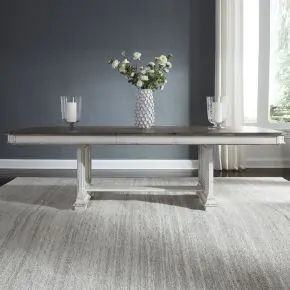 Liberty Furniture 520-DR-TRS Abbey Park - Trestle Table - Antique White