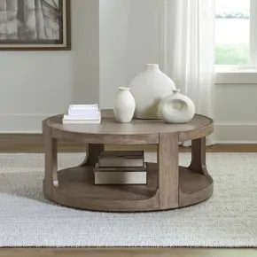 Liberty Furniture 306-OT1011 South Bend - Round Cocktail Table - Burnished Clay
