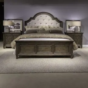 Liberty Furniture 297-BR-KUB Liberty Furniture 297-BR-KUB Paradise Valley - King Upholstered Bed - Saddle Brown