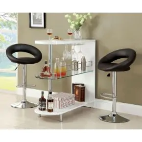 Furniture of America CM-BT8333-WH Numbi - Mini Server - Off-White