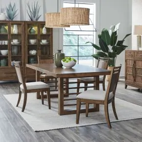 Liberty Furniture 936-DR-O52PS Shaker Lakes - Optional 5 Piece Double Pedestal Table Set - Harvest Brown