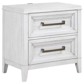 CoasterEveryday 224842 Marielle - 2-Drawer Nightstand Bedside Table - Distressed White